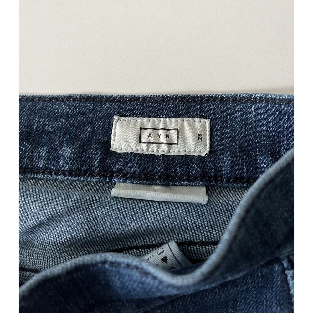 AYR “The Pop” Straight High Rise Stretch Blue Jeans Size 28 - Picture 4 of 8